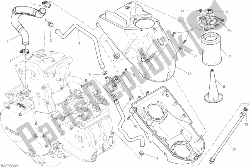 Todas las partes para Toma De Aire - Respiradero De Aceite de Ducati Monster 1200 R 2017